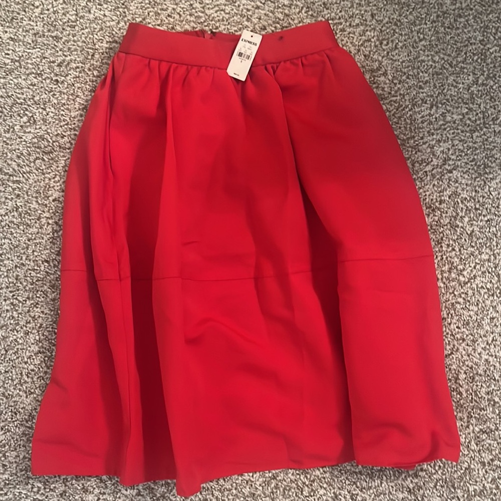 Express red midi skirt - Picture 5 of 5